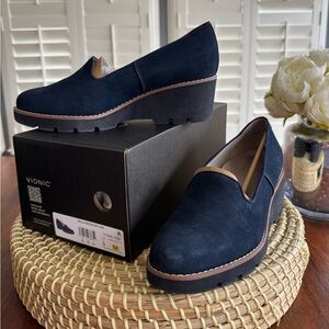Vionic Willa Wedge Navy Size 9